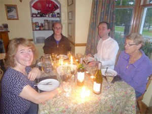 Enjoying a candle lit dinner at Fraoch Lodge
