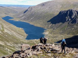 Group hiking with Scot Mountain Holidays