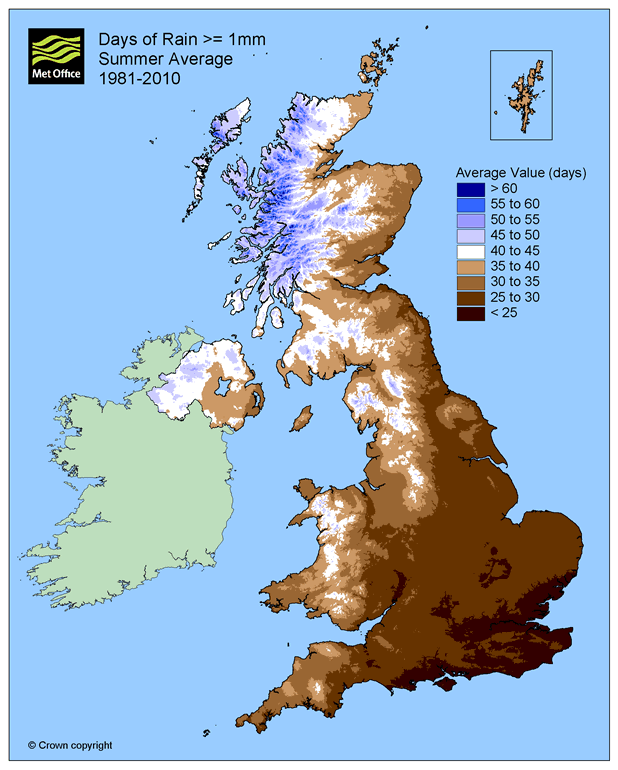 average rainfall