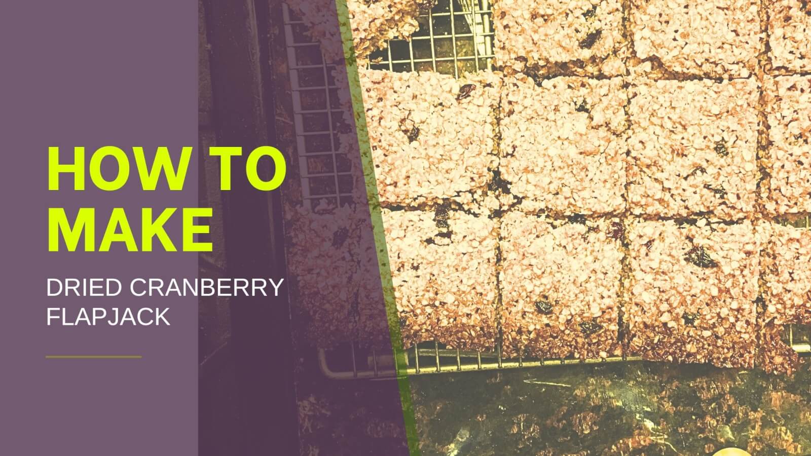 how to make dried cranberry flapjacks