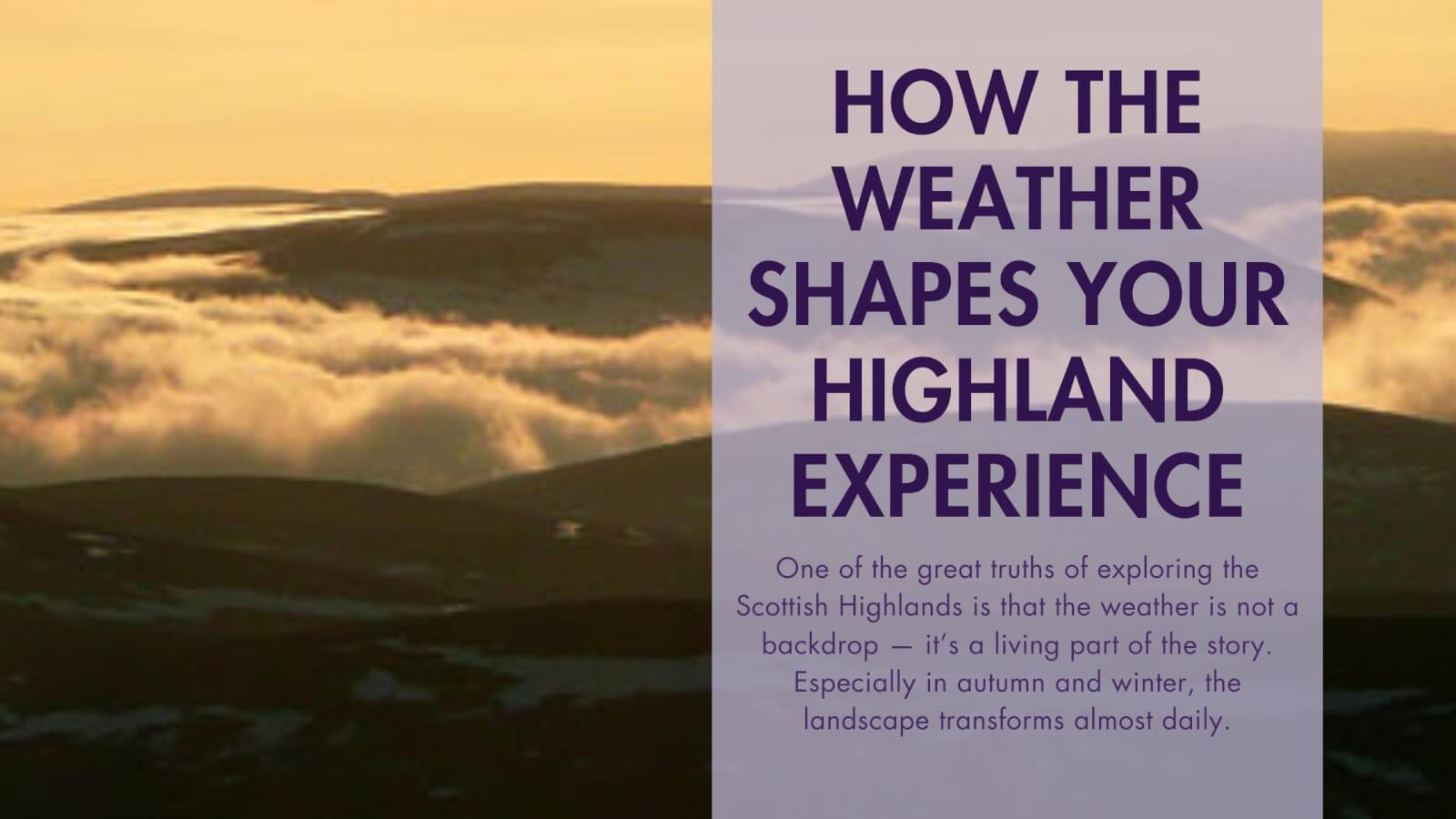 how the weather shapes your hike