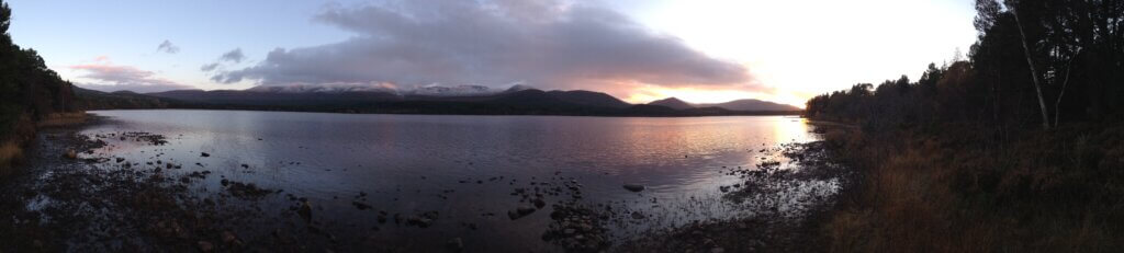 sunset at Loch Morlich