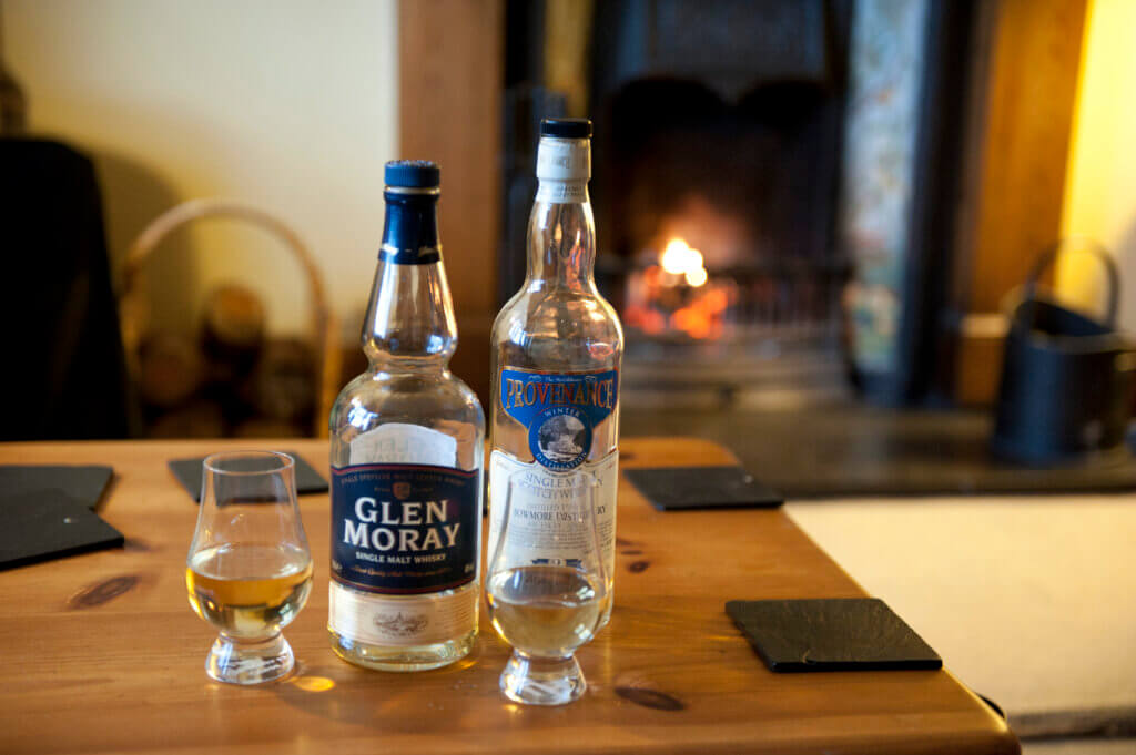 whisky by the fire in the lounge