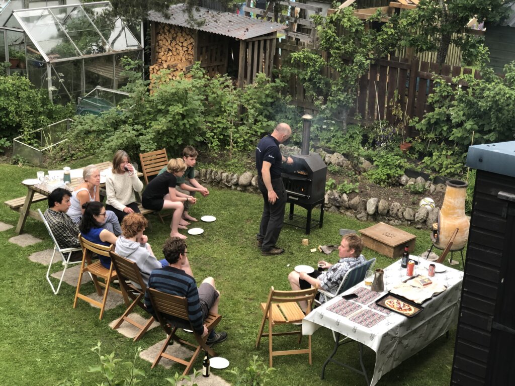 pizza in the garden