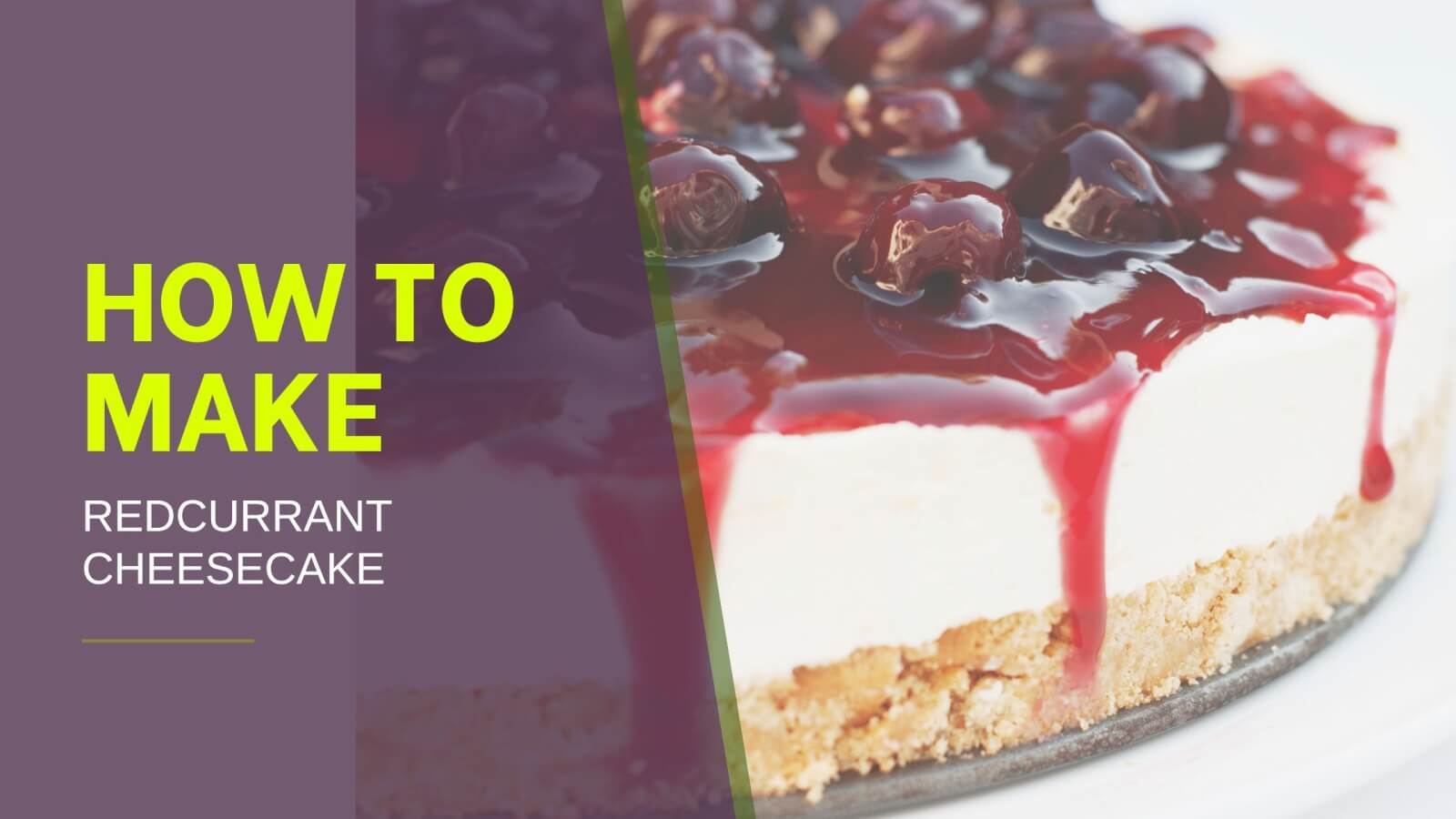 Redcurrant cheesecake